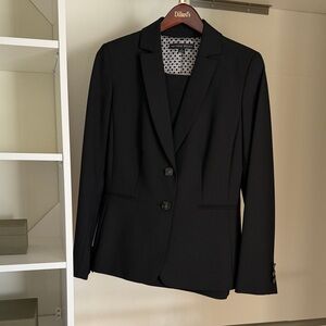 Antonio Melani Women's Black Tailored Two-Button Blazer and pant set